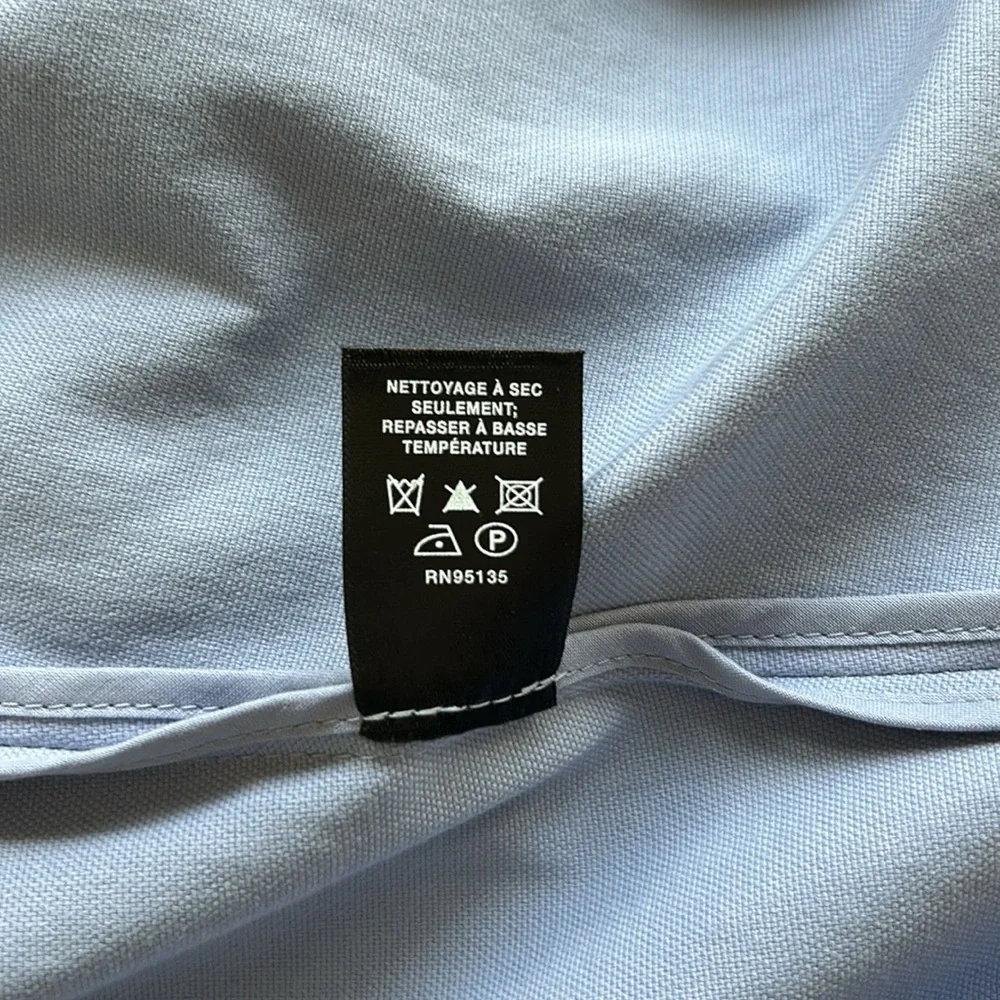 Lafayette 148~ periwinkle, blue single button, whip stitch, blazer. - Picture 9 of 9